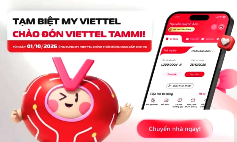 Tạm biệt My Viettel - bắt đầu hành trình mới cùng Viettel Tammi
