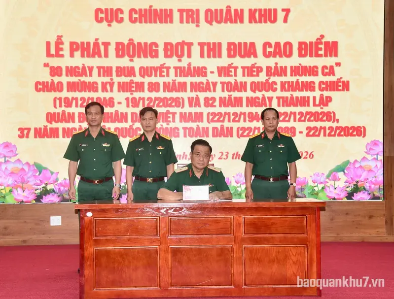 Cục Chính trị Quân khu phát động đợt thi đua cao điểm “80 ngày thi đua quyết thắng - Viết tiếp bản hùng ca”