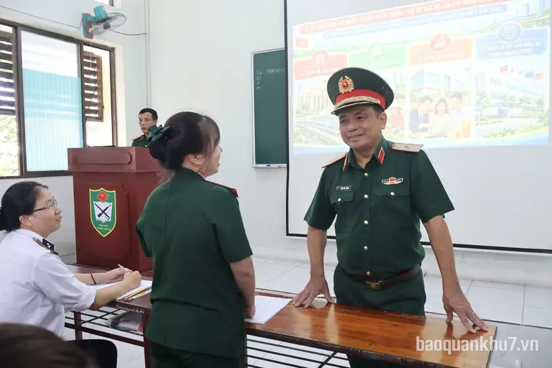 Quân khu 7 kiểm tra công tác Đảng, công tác chính trị đối với Trường Quân sự Quân khu