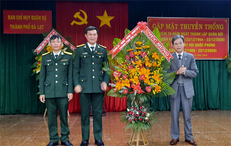Ban Chỉ huy Quân sự TP Đà Lạt, tỉnh Lâm Đồng gặp mặt truyền thống nhân Ngày thành lập Quân đội Nhân dân Việt Nam