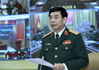 Thượng tướng Phan Văn Giang chủ trì giao ban trực tuyến đầu xuân với các điểm cầu trong toàn quân
