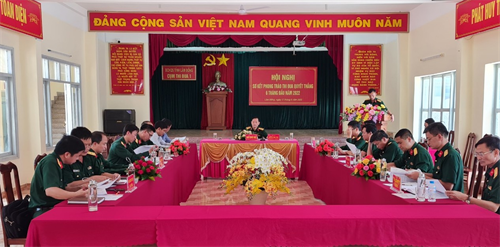 Cụm thi đua số 1 Bộ CHQS tỉnh Lâm Đồng sơ kết Phong trào Thi đua Quyết thắng