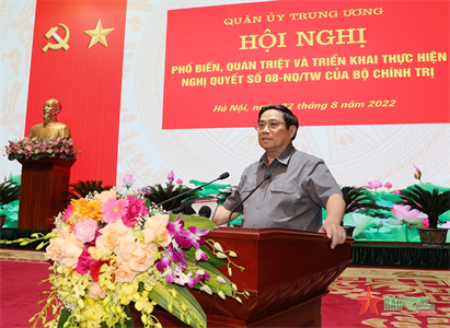 Thủ tướng Phạm Minh Chính dự và chỉ đạo Hội nghị quán triệt Nghị quyết số 08 của Bộ Chính trị