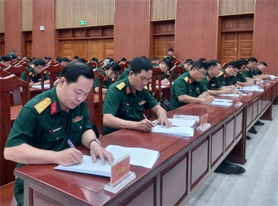 Bộ CHQS tỉnh Bình Dương kiểm tra chính trị năm 2023